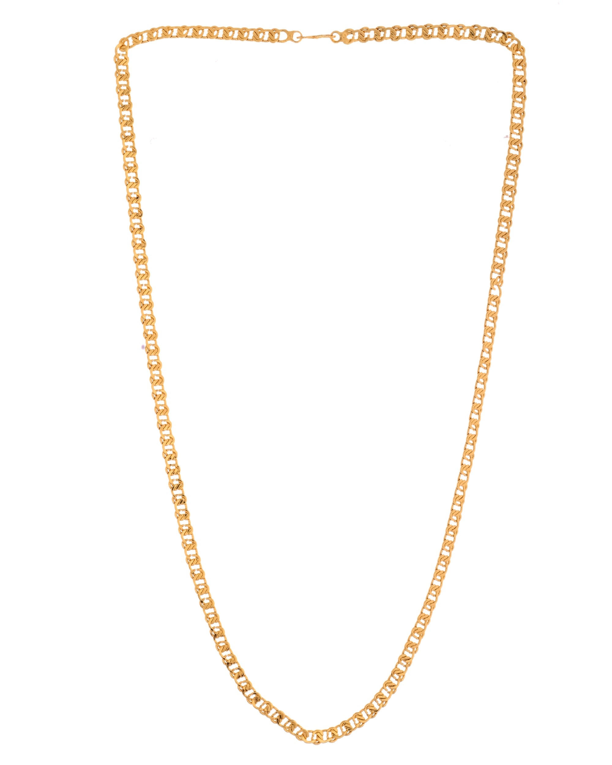 VOJ Stainless Steel Designer Gold Polished Chain For Men | Grocsy