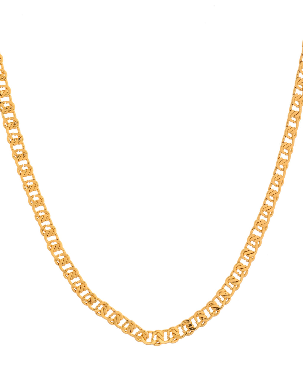 VOJ Stainless Steel Designer Gold Polished Chain For Men | Grocsy