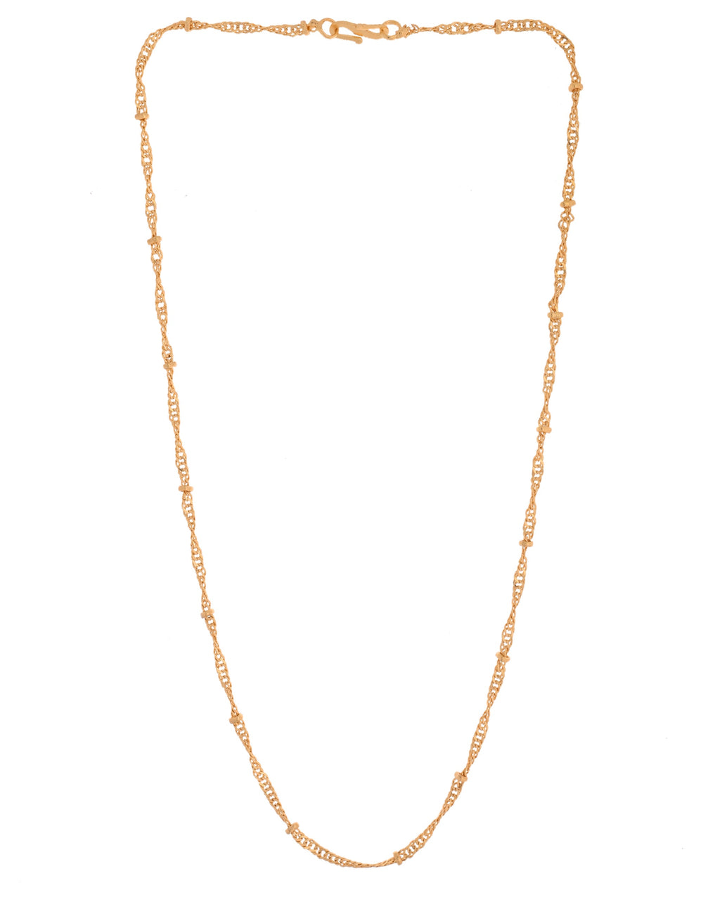 VOJ Women Stainless Steel Twisted Gold Polished Chain | Grocsy