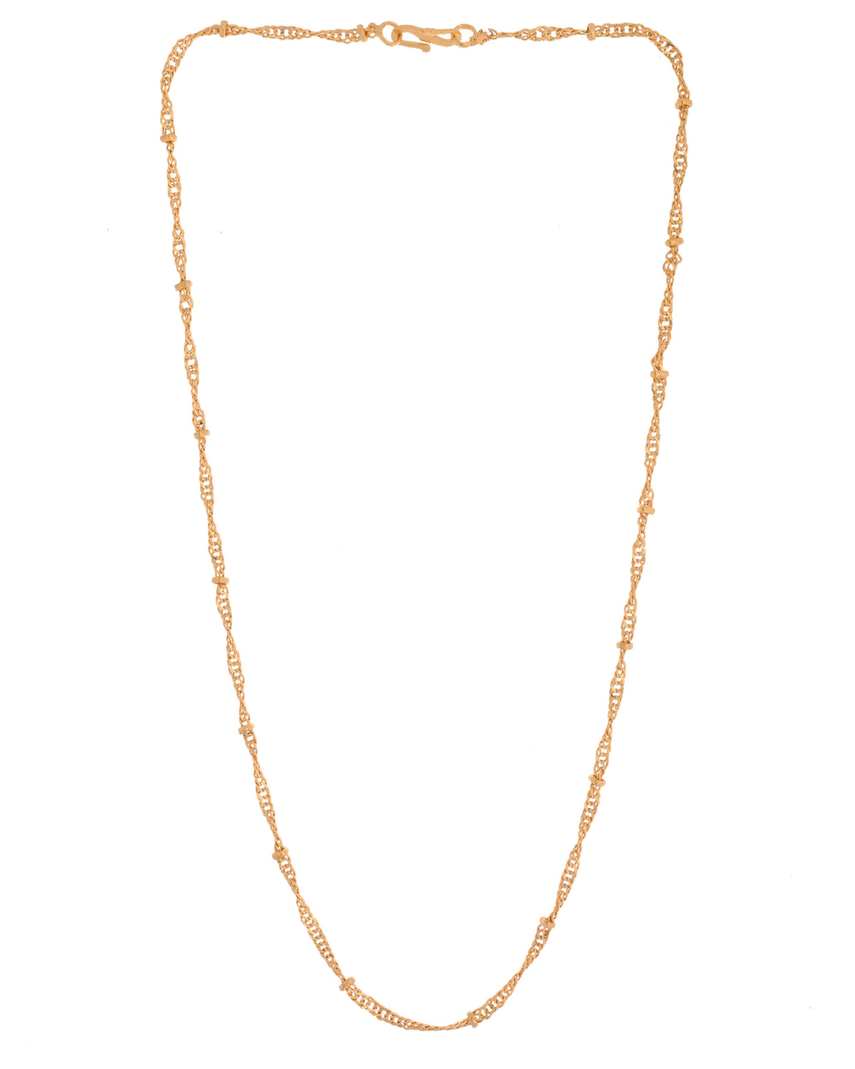 VOJ Women Stainless Steel Twisted Gold Polished Chain | Grocsy