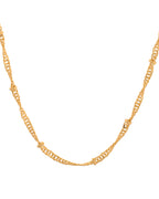 VOJ Women Stainless Steel Twisted Gold Polished Chain | Grocsy