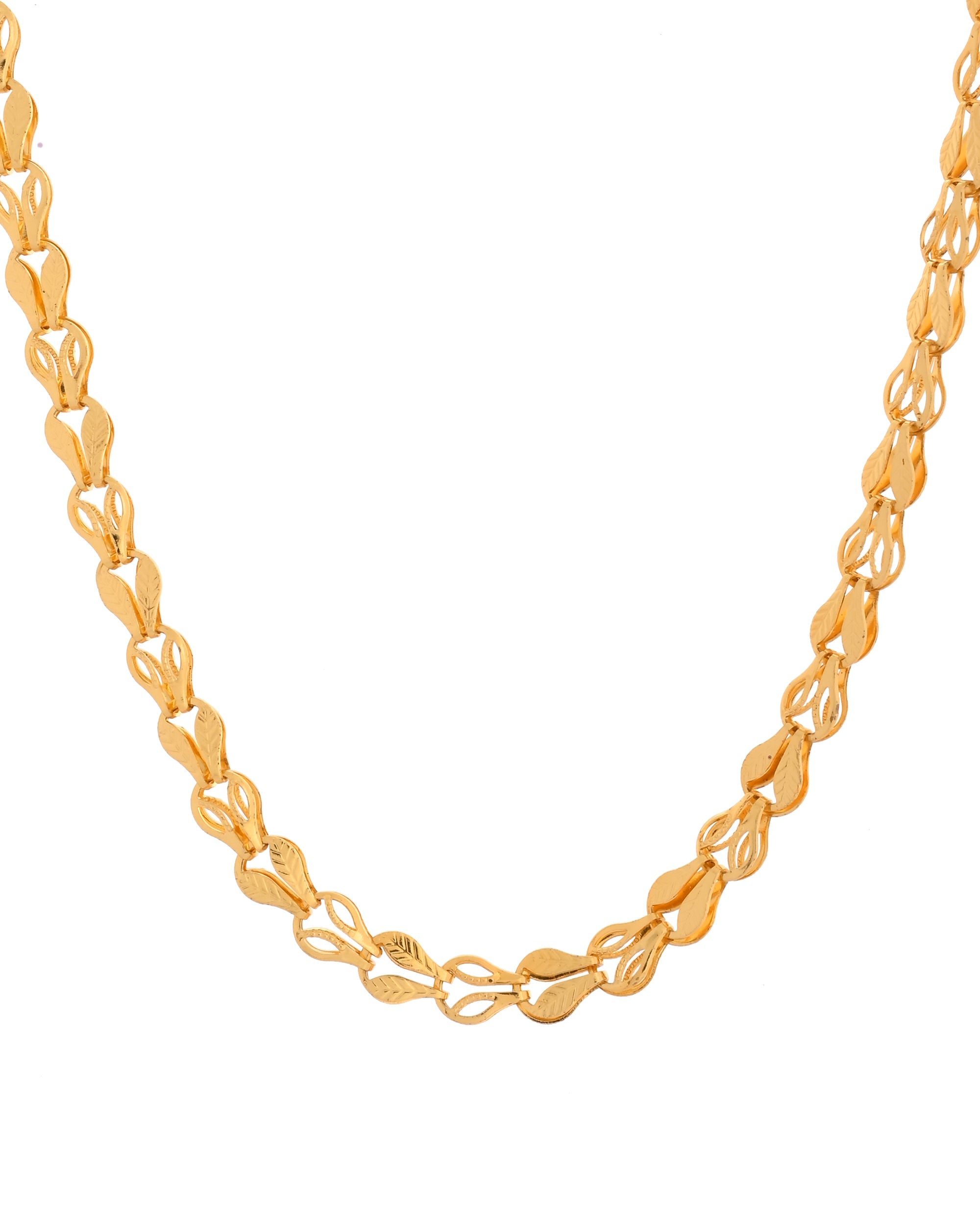 VOJ Men Designer Classic Gold Polished Chain | Grocsy