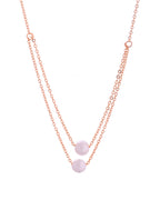 VOJ Gold Polished Pearl Studded Multi Layer Chain | Grocsy