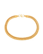 VOJ Men Gold Polished Stainless Steel Linked Bracelet | Grocsy