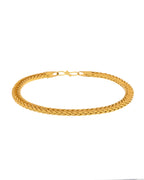 VOJ Men Gold Polished Stainless Steel Linked Bracelet | Grocsy