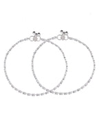 VOJ Set Of 2 Silver Plated Stone Studded Anklet | Grocsy