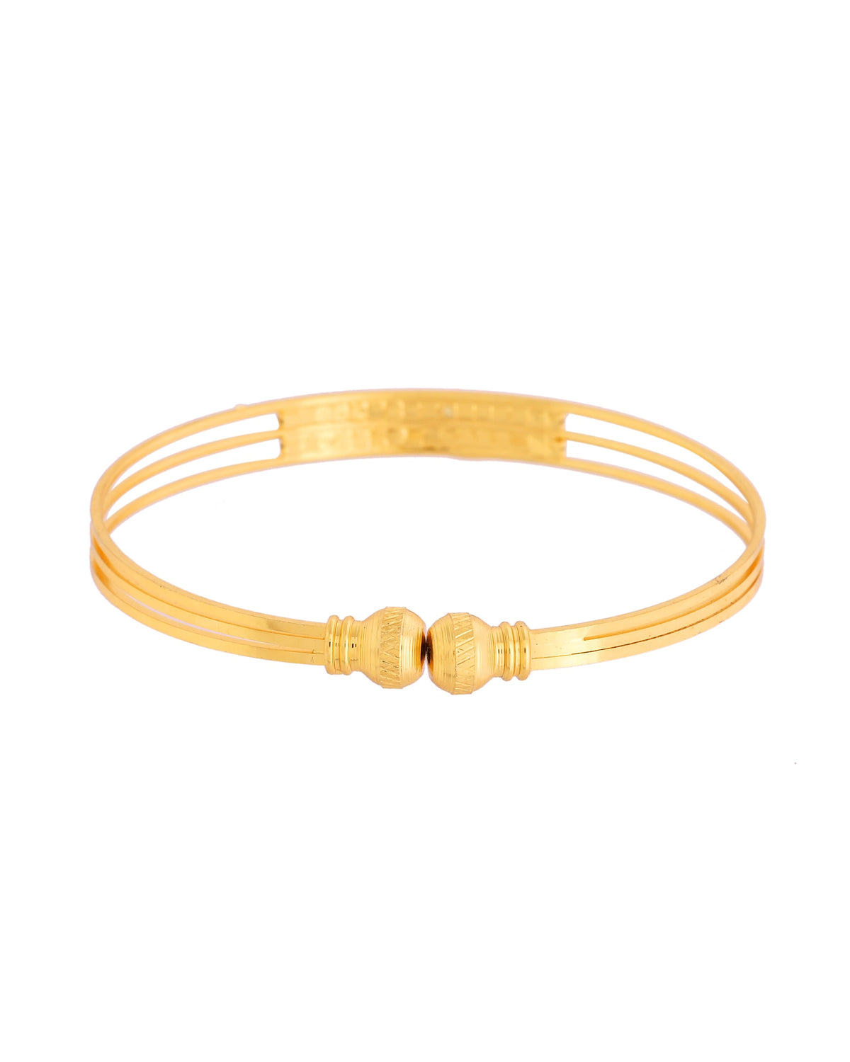 VOJ Set Of 2 Gold Polished Stone Studded Bangle | Grocsy