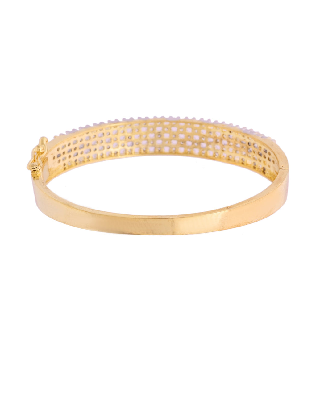 VOJ Women Gold Polished Cz Studded Kada Bracelet | Grocsy