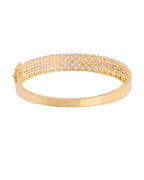 VOJ Women Gold Polished Cz Studded Kada Bracelet | Grocsy