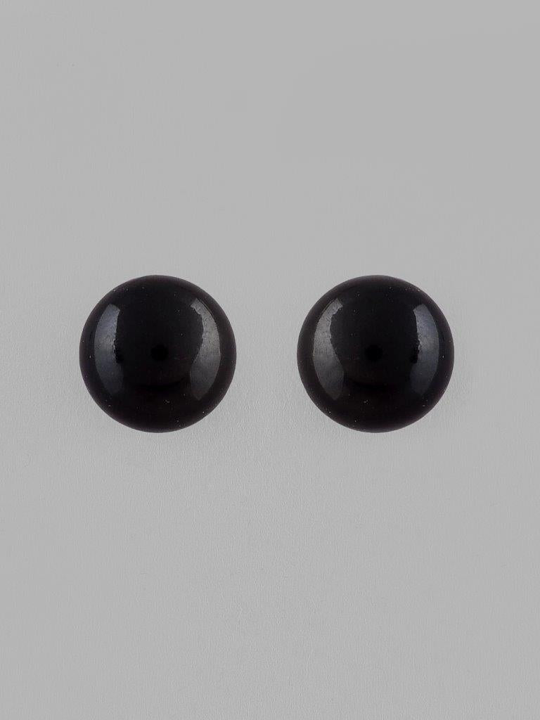VOJ Black Circular Studs Earrings | Grocsy