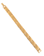 VOJ Men Gold Polished Designer Stainless Steel Bracelet | Grocsy