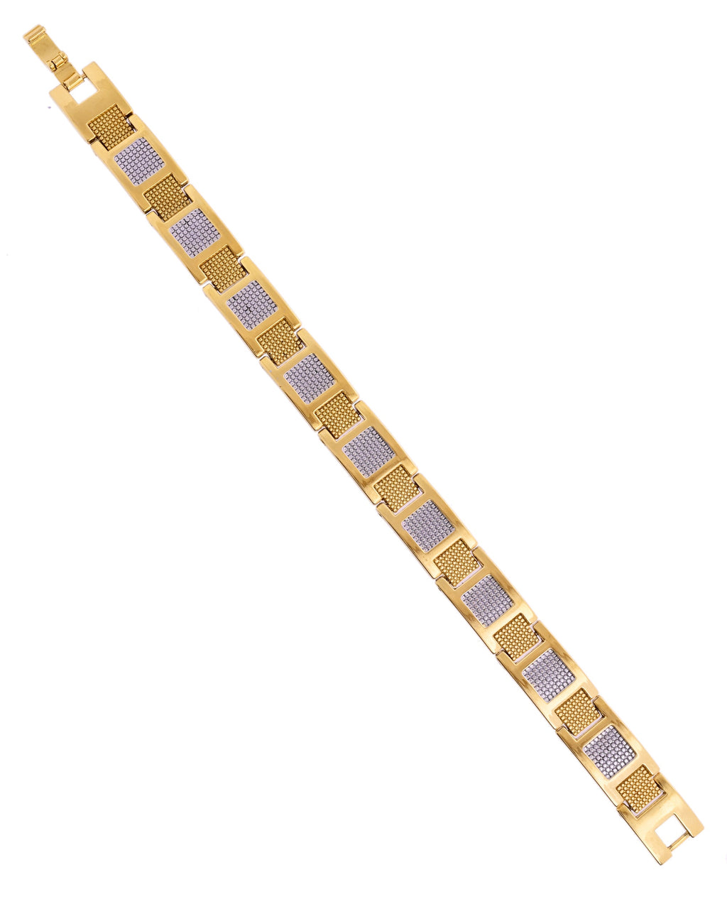 VOJ Men Dual Toned Stylish Stainless Steel Bracelet | Grocsy