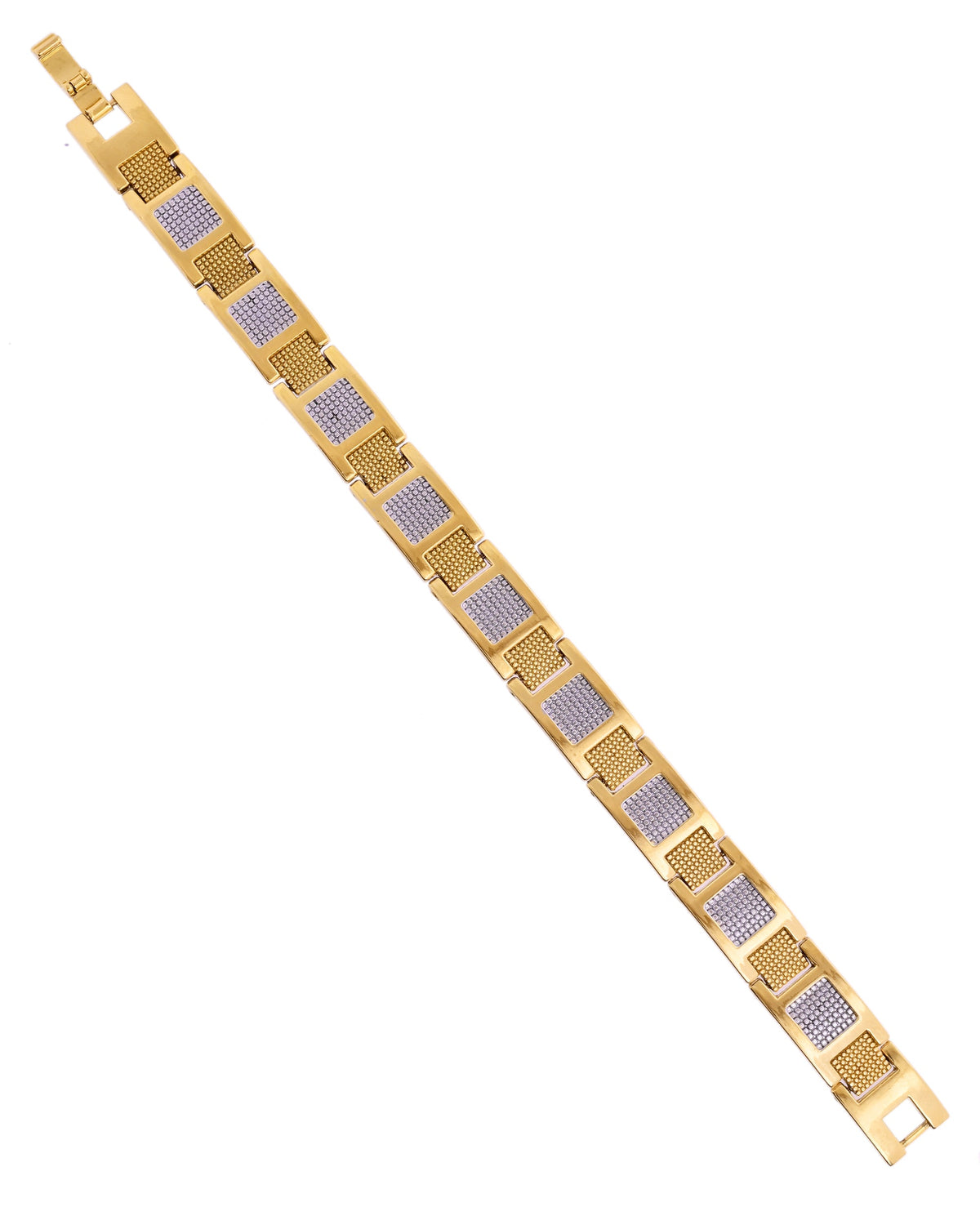 VOJ Men Dual Toned Stylish Stainless Steel Bracelet | Grocsy