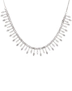 VOJ Silver Plated Ad Stone Studded Elegant Minimal Jewellery Set | Grocsy