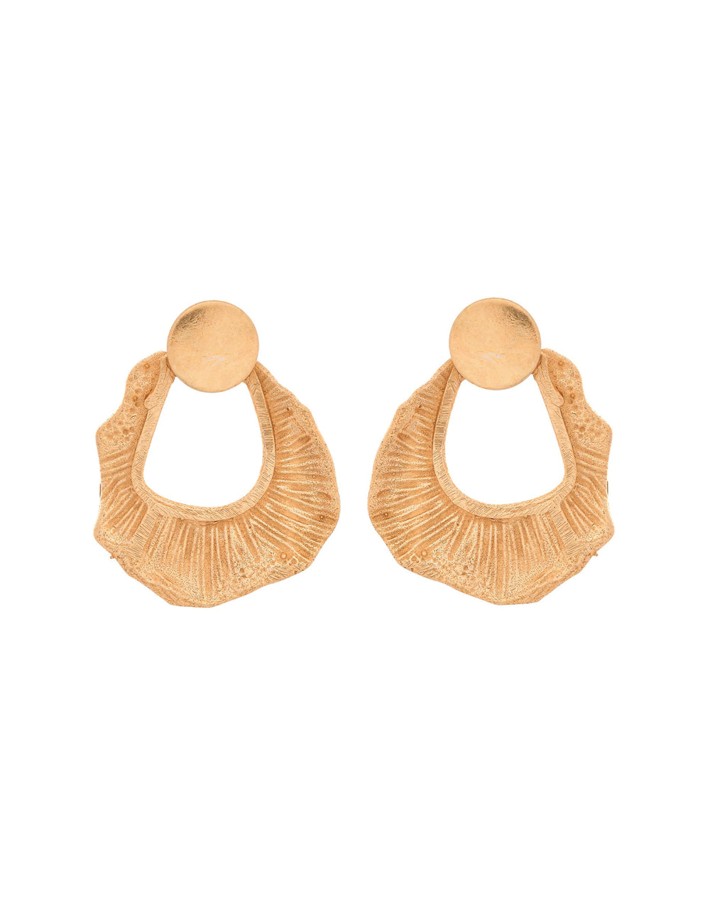 VOJ Gold Polished Anti Tarnished Designer Studs Earrings | Grocsy