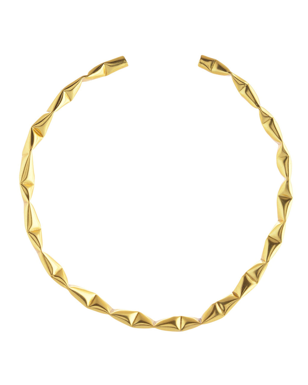 VOJ Gold Polished Anti Tarnished Designer Hasli Necklace | Grocsy