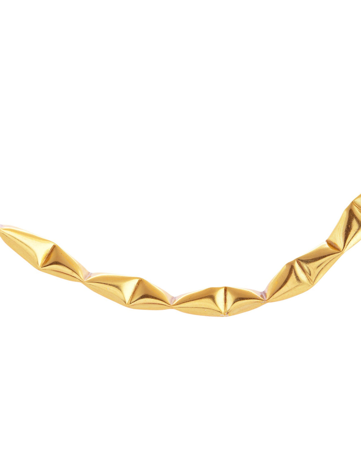 VOJ Gold Polished Anti Tarnished Designer Hasli Necklace | Grocsy