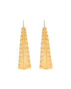 VOJ Gold Polished Anti Tarnished Elegant Designer Drop Earrings | Grocsy