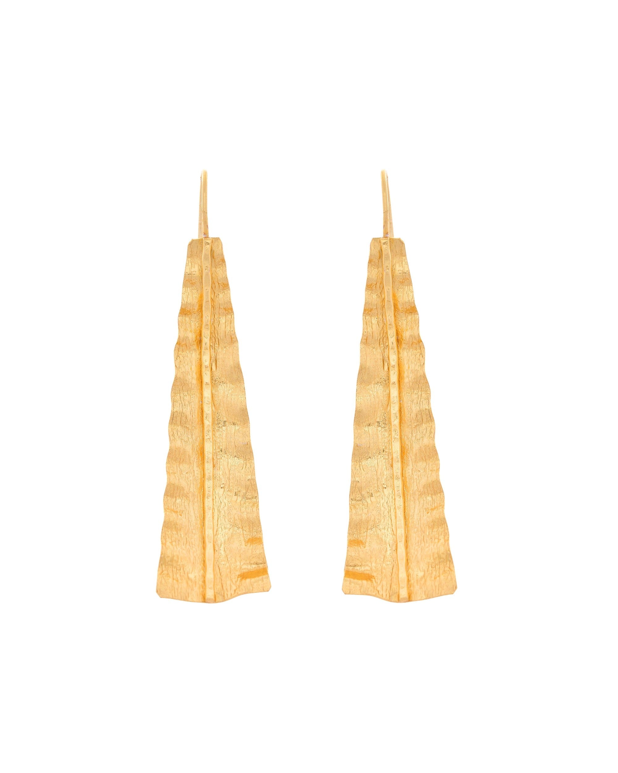 VOJ Gold Polished Anti Tarnished Elegant Designer Drop Earrings | Grocsy