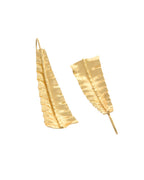 VOJ Gold Polished Anti Tarnished Elegant Designer Drop Earrings | Grocsy
