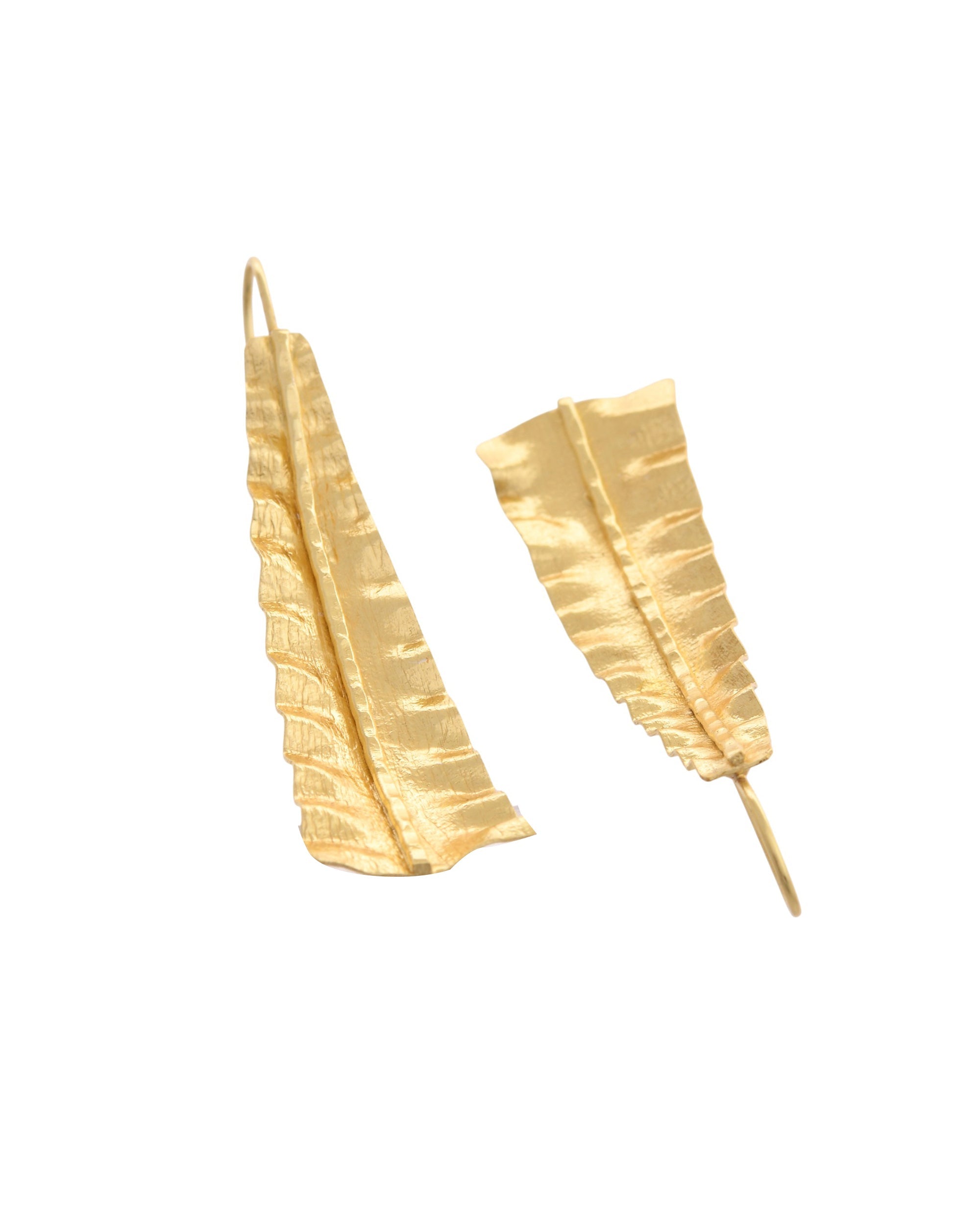 VOJ Gold Polished Anti Tarnished Elegant Designer Drop Earrings | Grocsy