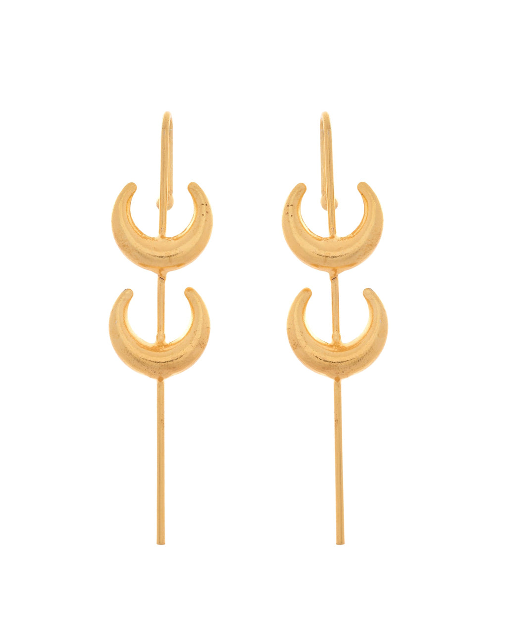 VOJ Gold Polished Moon Shaped Anti Tarnish Ear Cuff | Grocsy