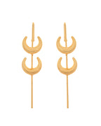 VOJ Gold Polished Moon Shaped Anti Tarnish Ear Cuff | Grocsy