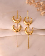 VOJ Gold Polished Moon Shaped Anti Tarnish Ear Cuff | Grocsy