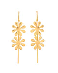 VOJ Gold Polished Floral Shaped Anti Tarnished Ear Cuff | Grocsy
