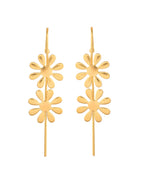 VOJ Gold Polished Floral Shaped Anti Tarnished Ear Cuff | Grocsy