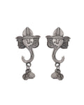 VOJ Silver Toned Designer Temple Earrings | Grocsy