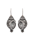 VOJ Silver Toned Designer Drop Earrings | Grocsy