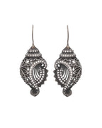 VOJ Silver Toned Designer Drop Earrings | Grocsy