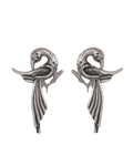 VOJ Silver Plated Bird Shaped Designer Studs Earrings | Grocsy