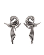 VOJ Silver Plated Bird Shaped Designer Studs Earrings | Grocsy