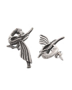 VOJ Silver Plated Bird Shaped Designer Studs Earrings | Grocsy