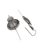 VOJ Silver Plated Circular Shaped Ear Cuff | Grocsy