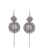 VOJ Silver Plated Circular Shaped Ear Cuff | Grocsy