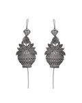 VOJ Silver Toned Designer Floral Shaped Ear Cuff | Grocsy