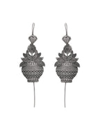 VOJ Silver Toned Designer Floral Shaped Ear Cuff | Grocsy