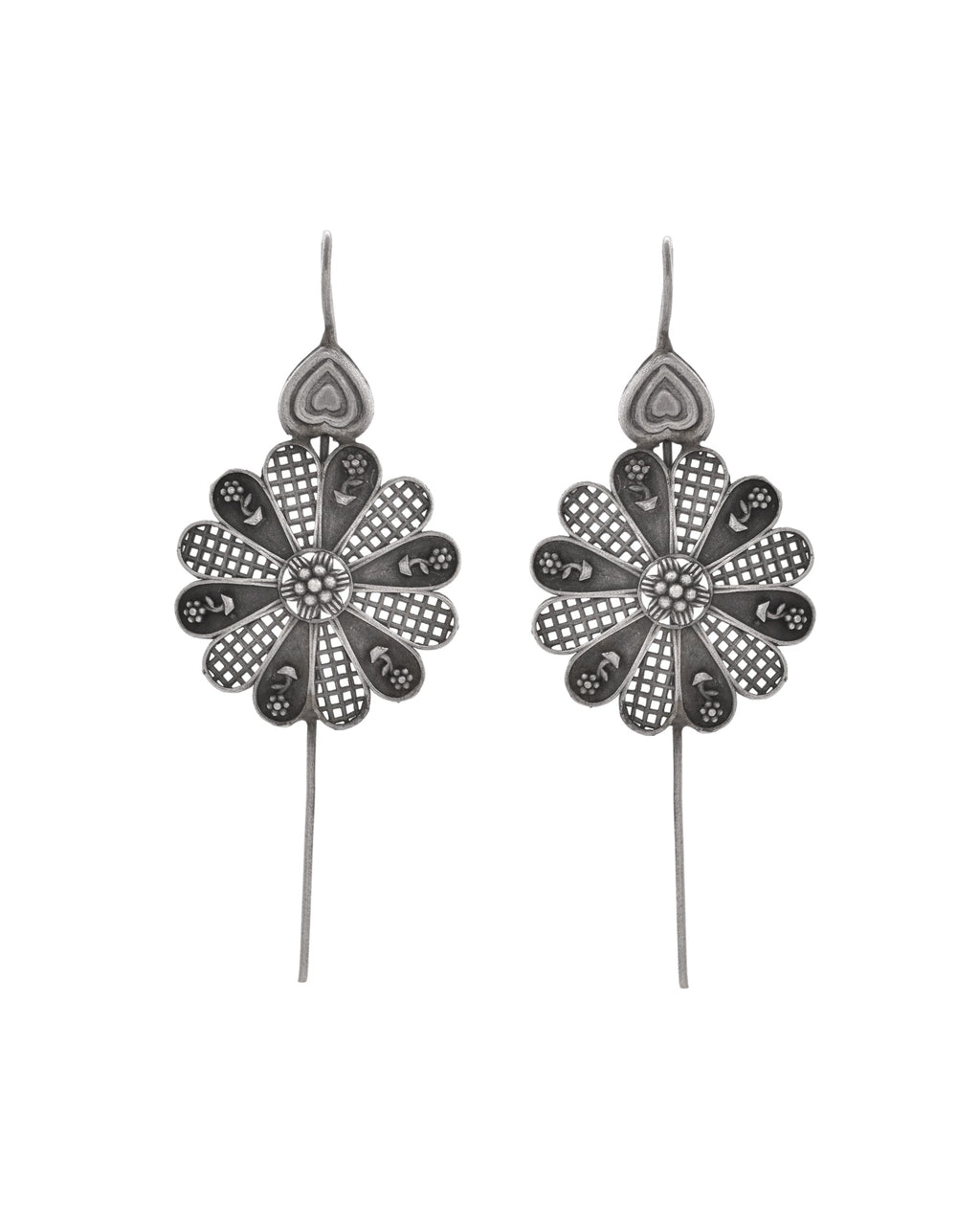VOJ Silver Plated Flower Shaped Elegant Ear Cuff | Grocsy