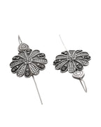 VOJ Silver Plated Flower Shaped Elegant Ear Cuff | Grocsy