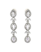 VOJ Silver Plated Ad Stone Studded Floral Jewellery Set | Grocsy