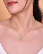 VOJ Silver Plated Heart Pandent Chain | Grocsy
