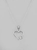 VOJ Silver Plated Heart Pandent Chain | Grocsy