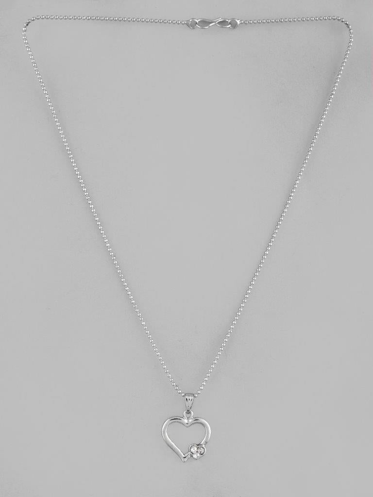 VOJ Silver Plated Heart Pandent Chain | Grocsy