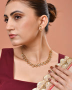 VOJ Gold Plated Geometric Shaped Ad Jewellery Set | Grocsy