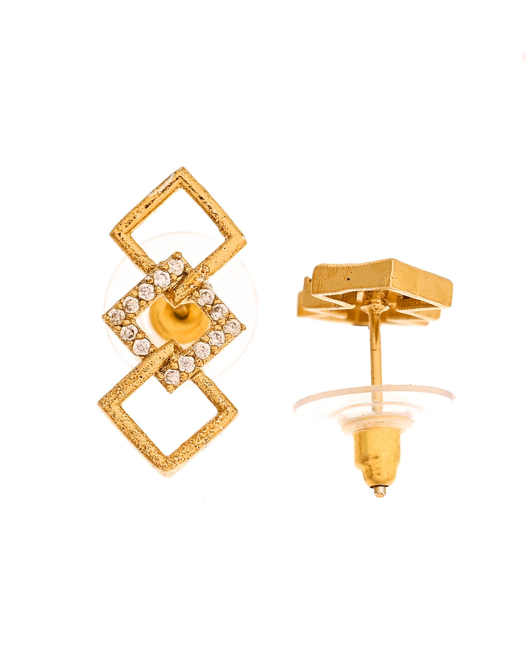 VOJ Gold Plated Geometric Shaped Ad Jewellery Set | Grocsy