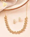 VOJ Gold Plated Geometric Shaped Ad Jewellery Set | Grocsy