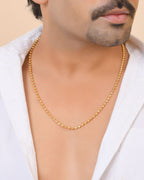 VOJ Gold Plated Designed Dotted Chain For Men | Grocsy